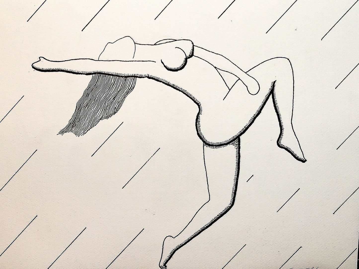 'Arc of Vulnerability' Handcrafted Pen and Ink Art Print