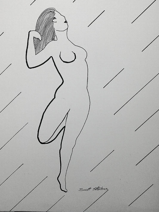 'Into the Light' Original Pen and Ink Drawing