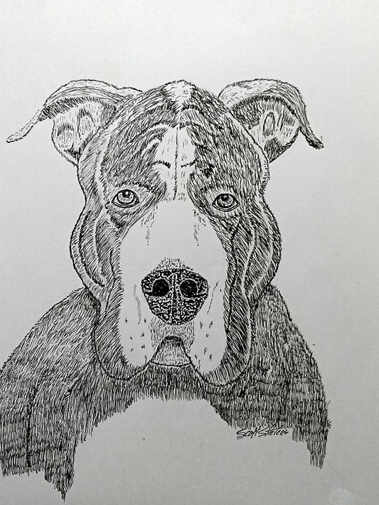 'Bart' Handmade Pen and Ink Art print