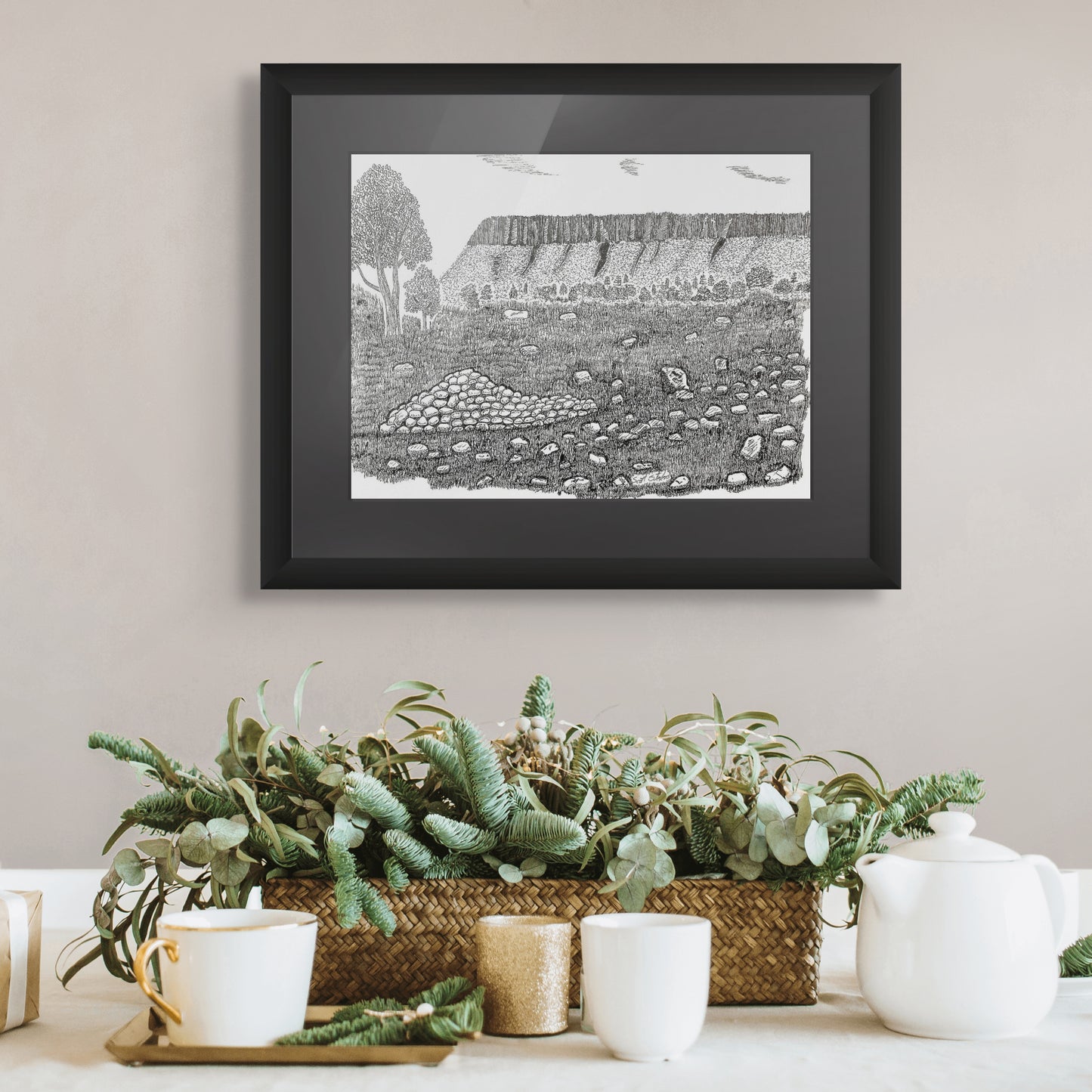 'Ben Bulben' Handcrafted Pen and Ink Art Print