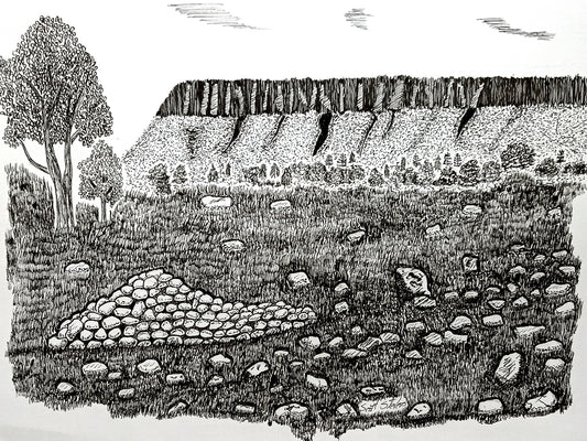 'Ben Bulben' Handcrafted Pen and Ink Art Print