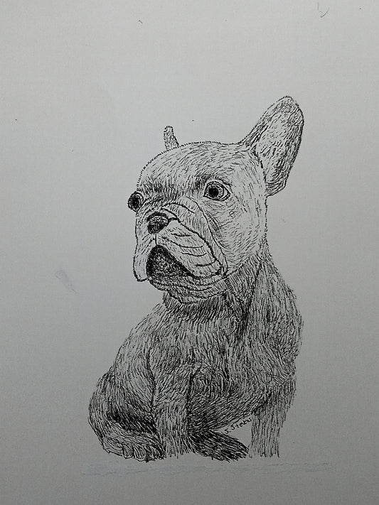 'Tito' Handcrafted Pen and Ink Art Print